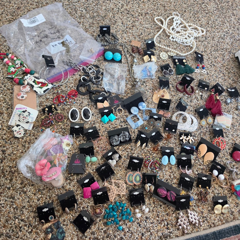 Huge Women Fashion Jewelry Lot Paparazzi Earrings Necklaces Boho Eclectic